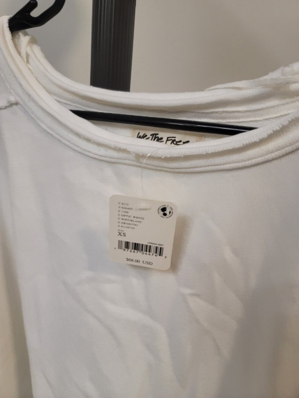 free people We The Free Next Level Tee sz Xs in clean ivory NWT - Picture 3 of 7